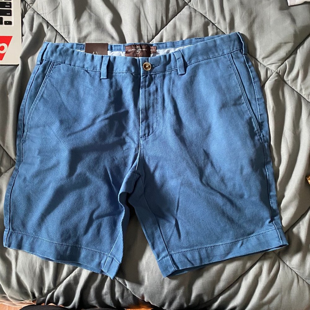 Black Brown (1826) Flat Front Corduroy Shorts